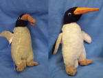 Steiff Pinguin, Schnabel aus Filz erneuert, neue Glasaugen, äußerliche Reinigung, Nährbeiten